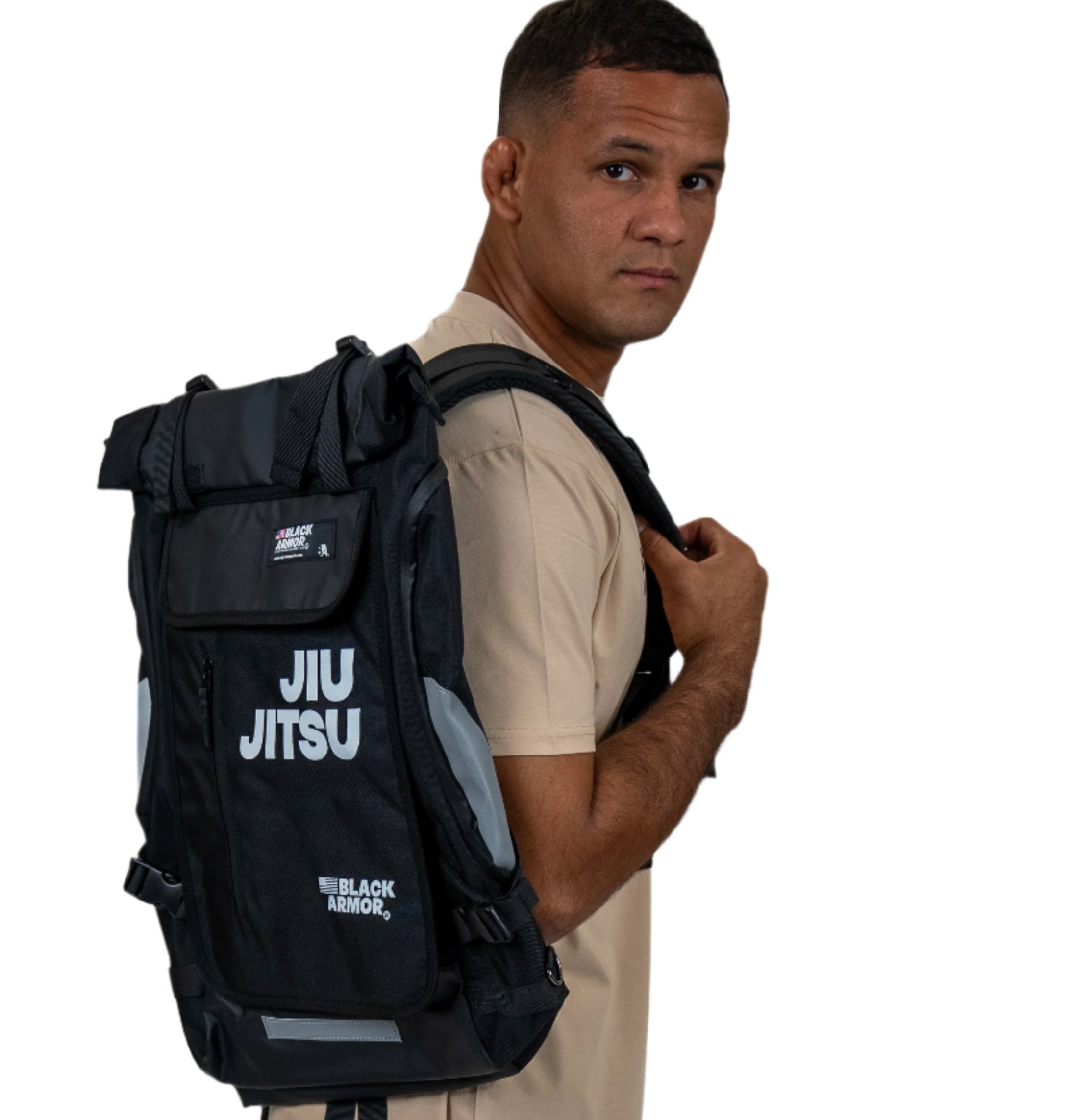 armored laptop plastic backpack Black Jiu-jitsu B.A