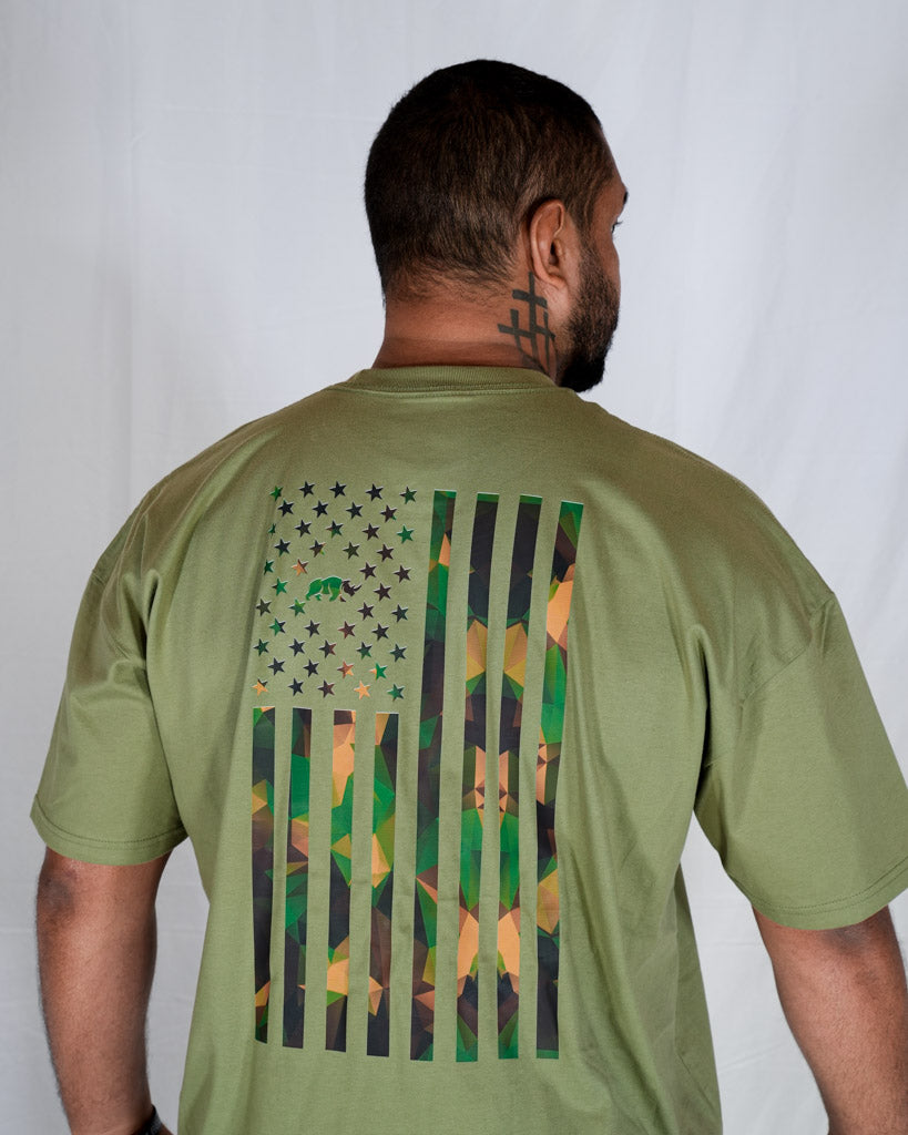 B.A Camo flag Tee