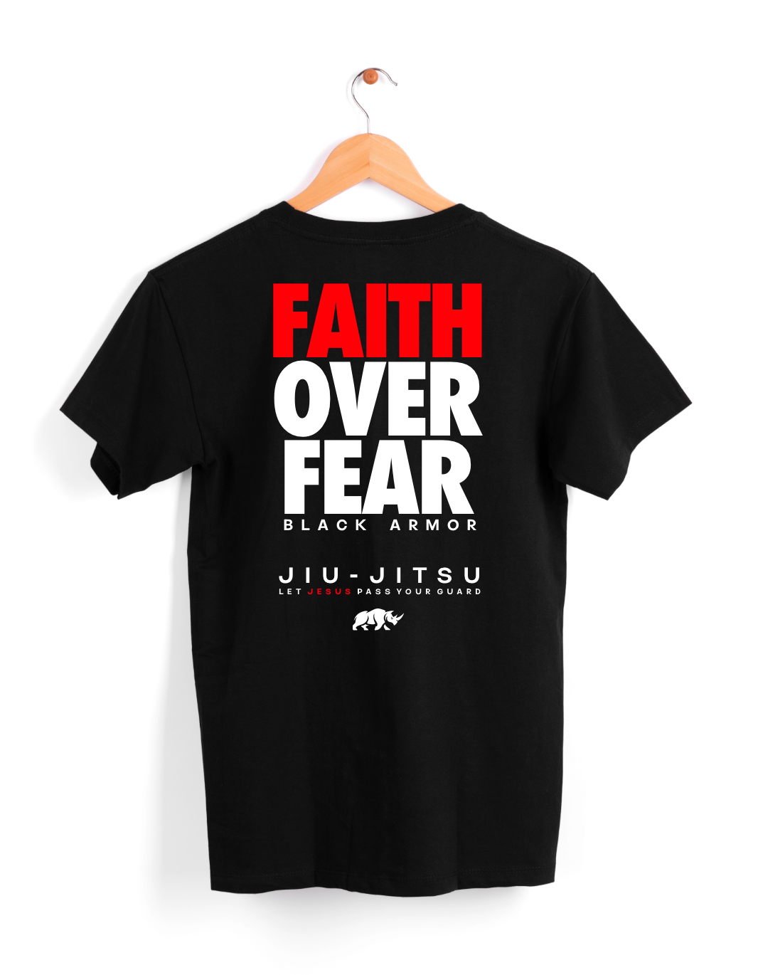 Faith Over Fear Tee – Black Armor
