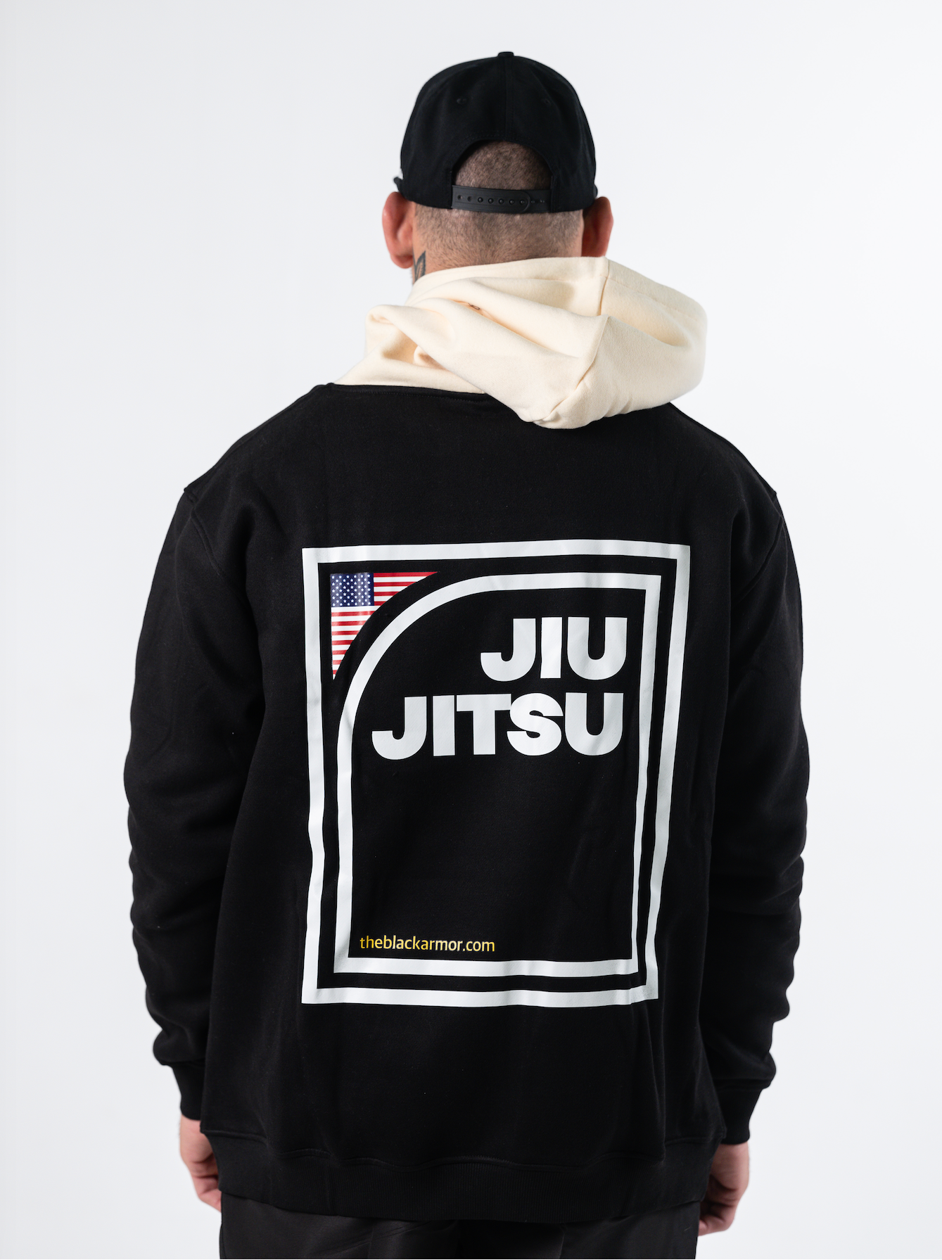 Hoodie Black and Cream Jiu-jitsu