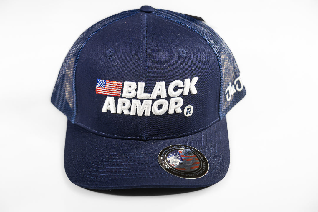 Navy Blue Embroidery logo