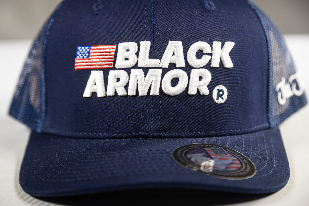 Navy Blue Embroidery logo