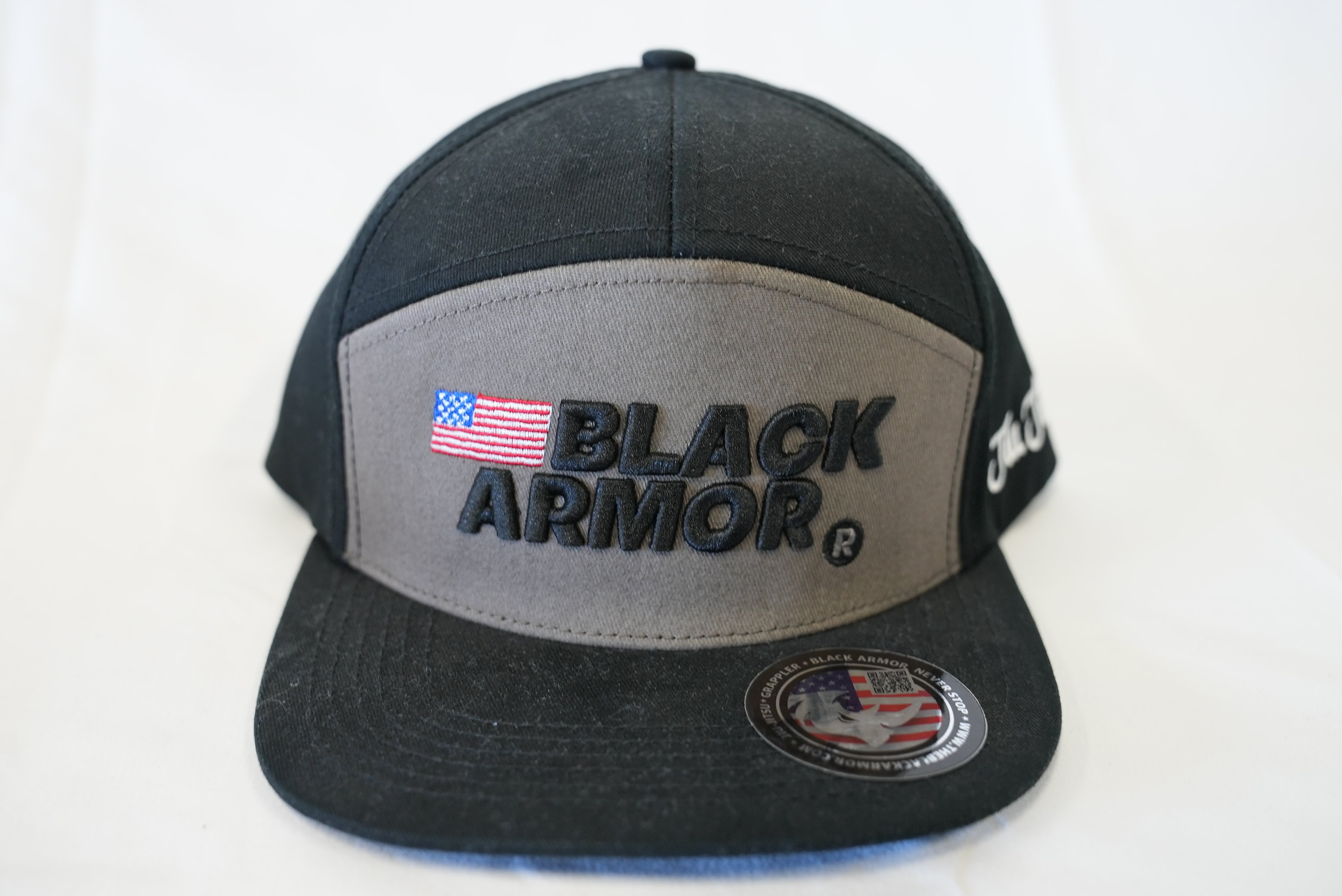 Gray and Black Embroidery Logo - B.A