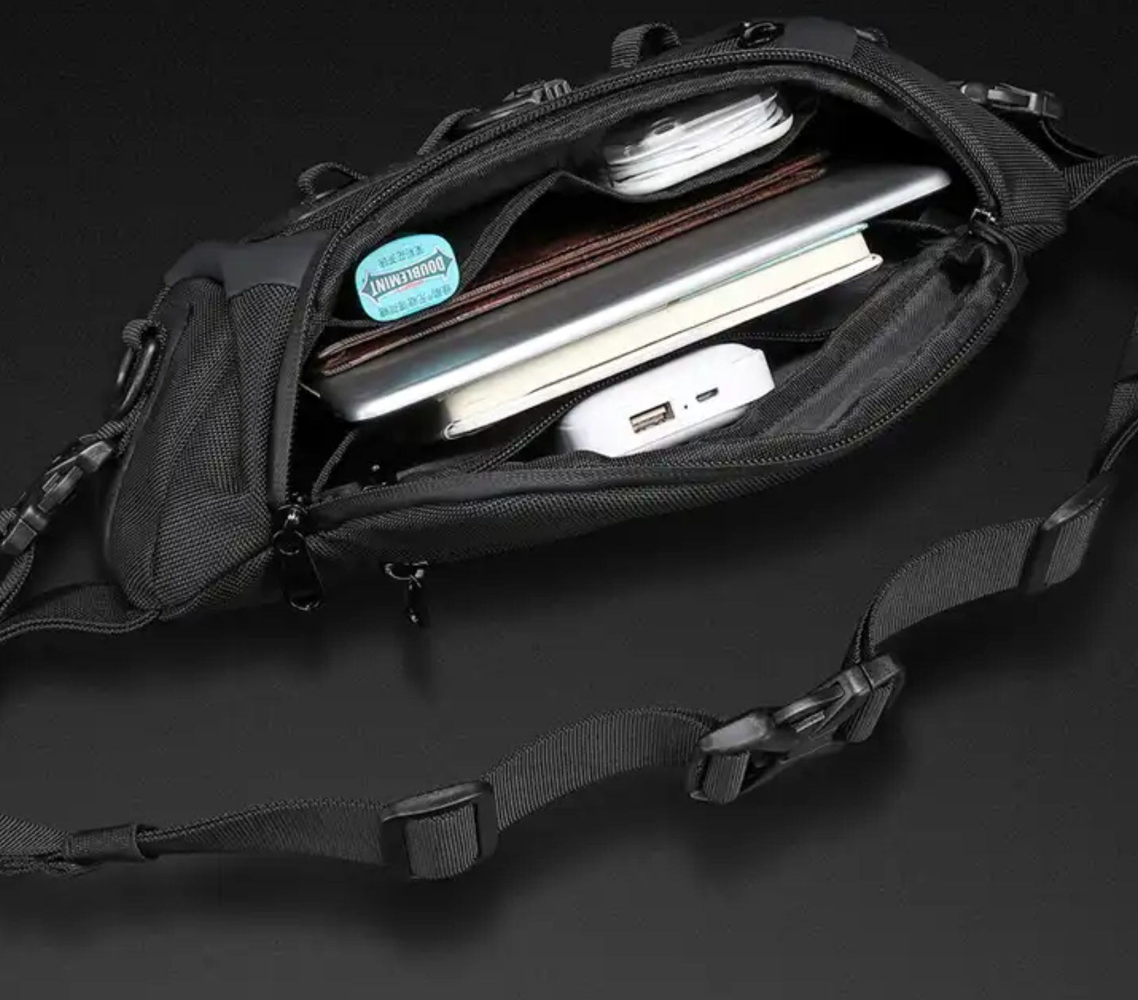 Fanny Pack Black Water Proof - Black Armor