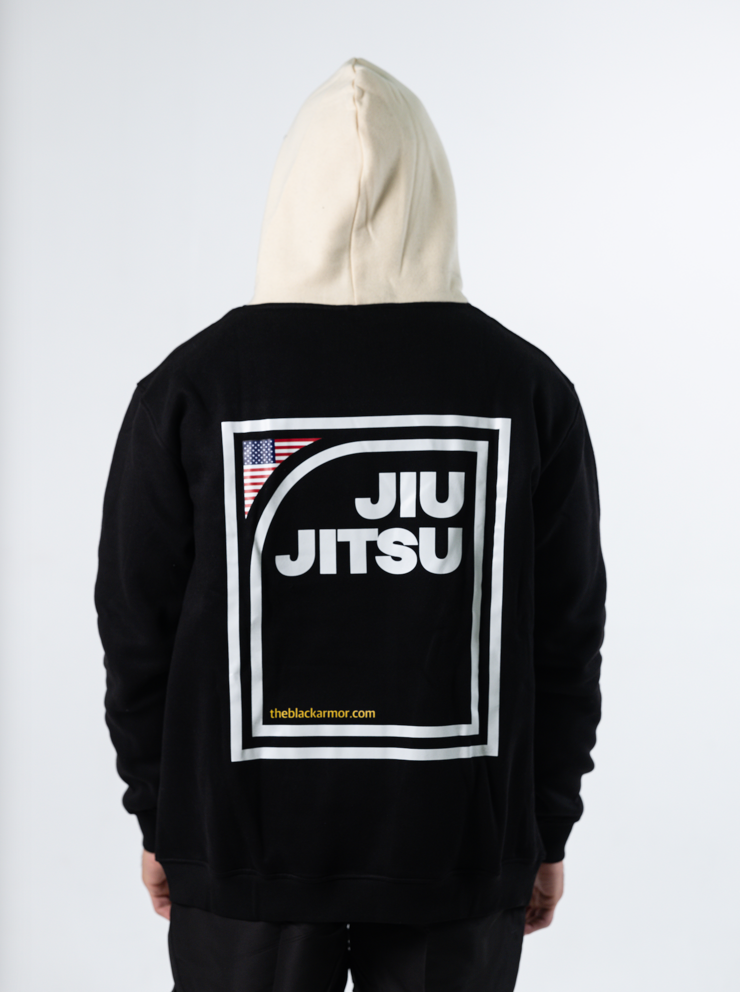 Hoodie Black and Cream Jiu-jitsu