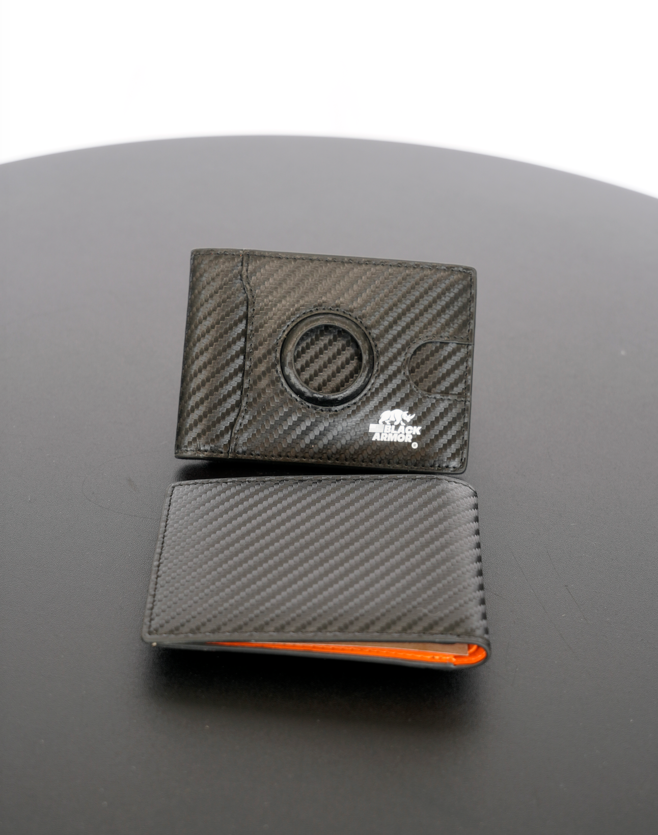 Wallet Black/Orange Carbon Fiber