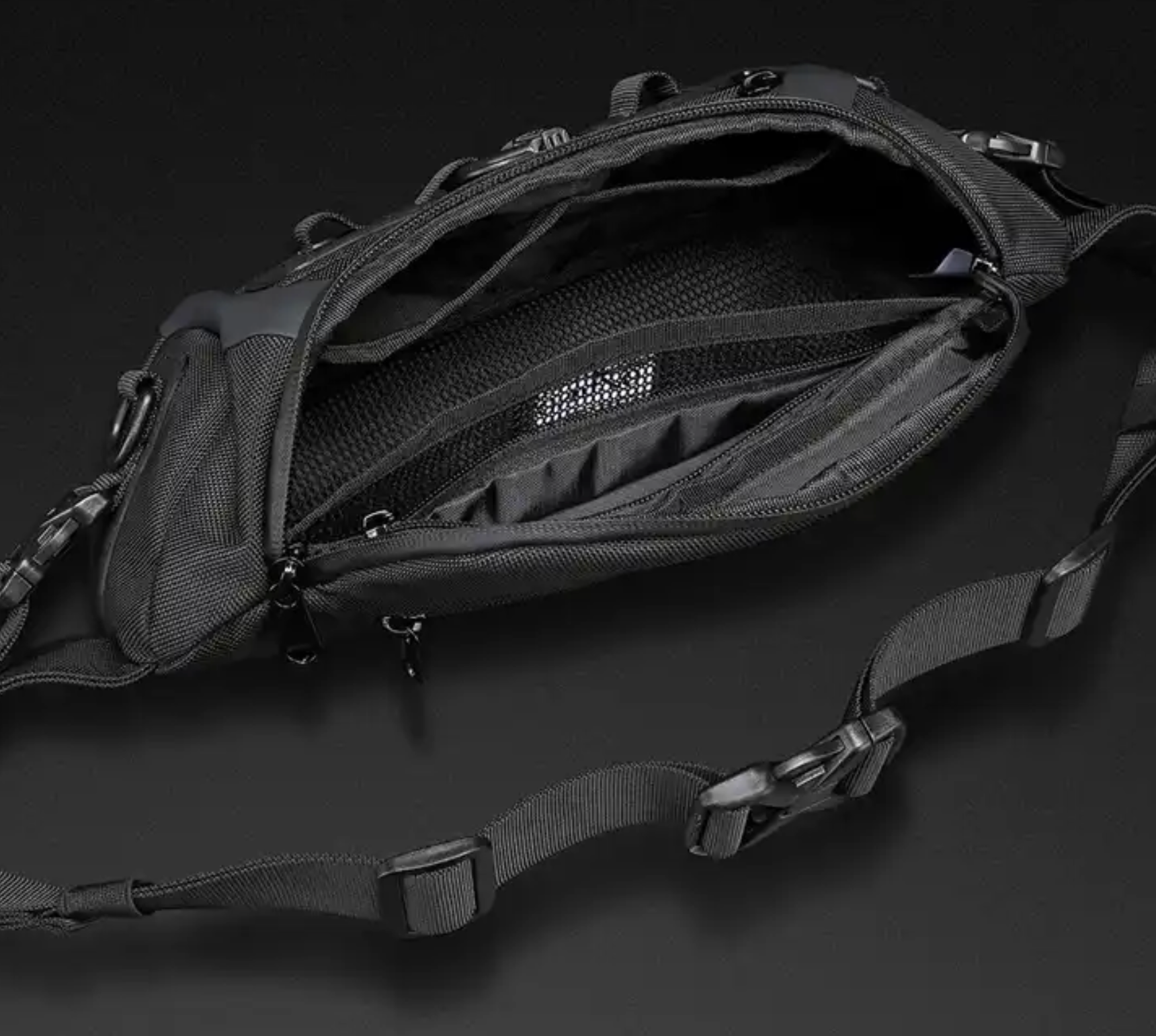 Black camo fanny pack hotsell